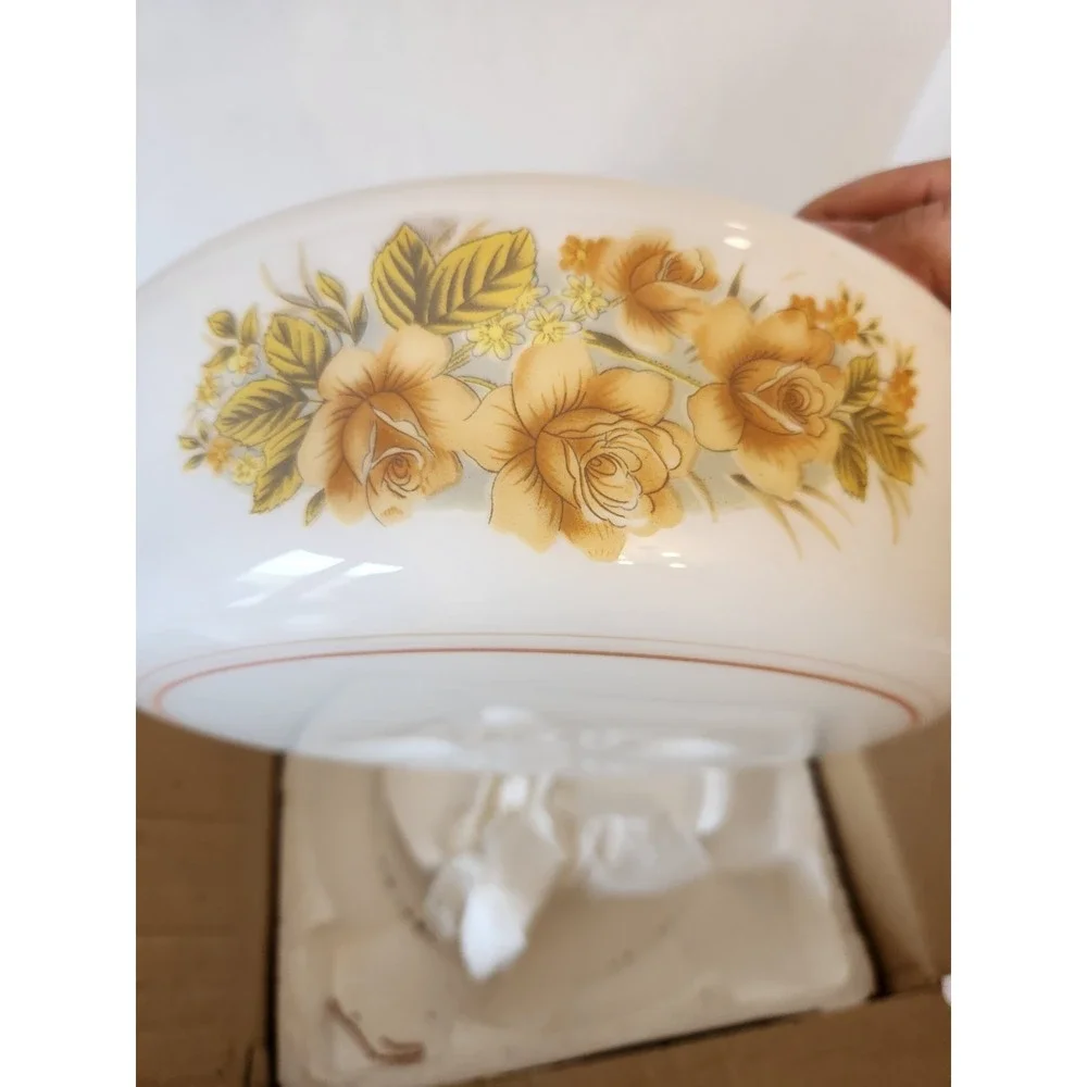 Vintage Milk Glass White Flowers‎ Ceiling Fan Light Lamp Shade Globe Floral Kit